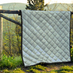 Light Blue Denim Jeans Print Quilt