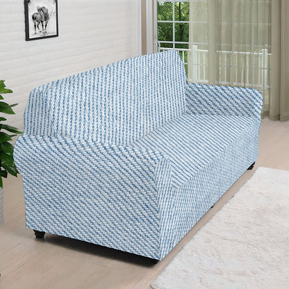 Light Blue Denim Jeans Print Sofa Cover