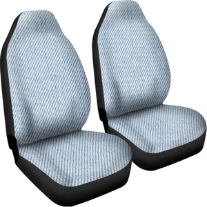 Light Blue Denim Jeans Print Universal Fit Car Seat Covers