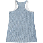 Light Blue Denim Jeans Print Women's Racerback Tank Top
