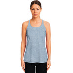 Light Blue Denim Jeans Print Women's Racerback Tank Top