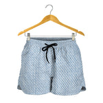 Light Blue Denim Jeans Print Women's Shorts