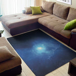 Light Blue Space Print Area Rug