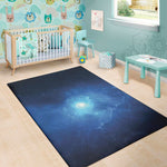 Light Blue Space Print Area Rug