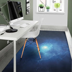 Light Blue Space Print Area Rug