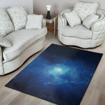 Light Blue Space Print Area Rug