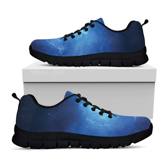 Light Blue Space Print Black Sneakers