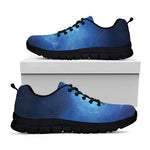 Light Blue Space Print Black Sneakers