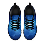 Light Blue Space Print Black Sneakers