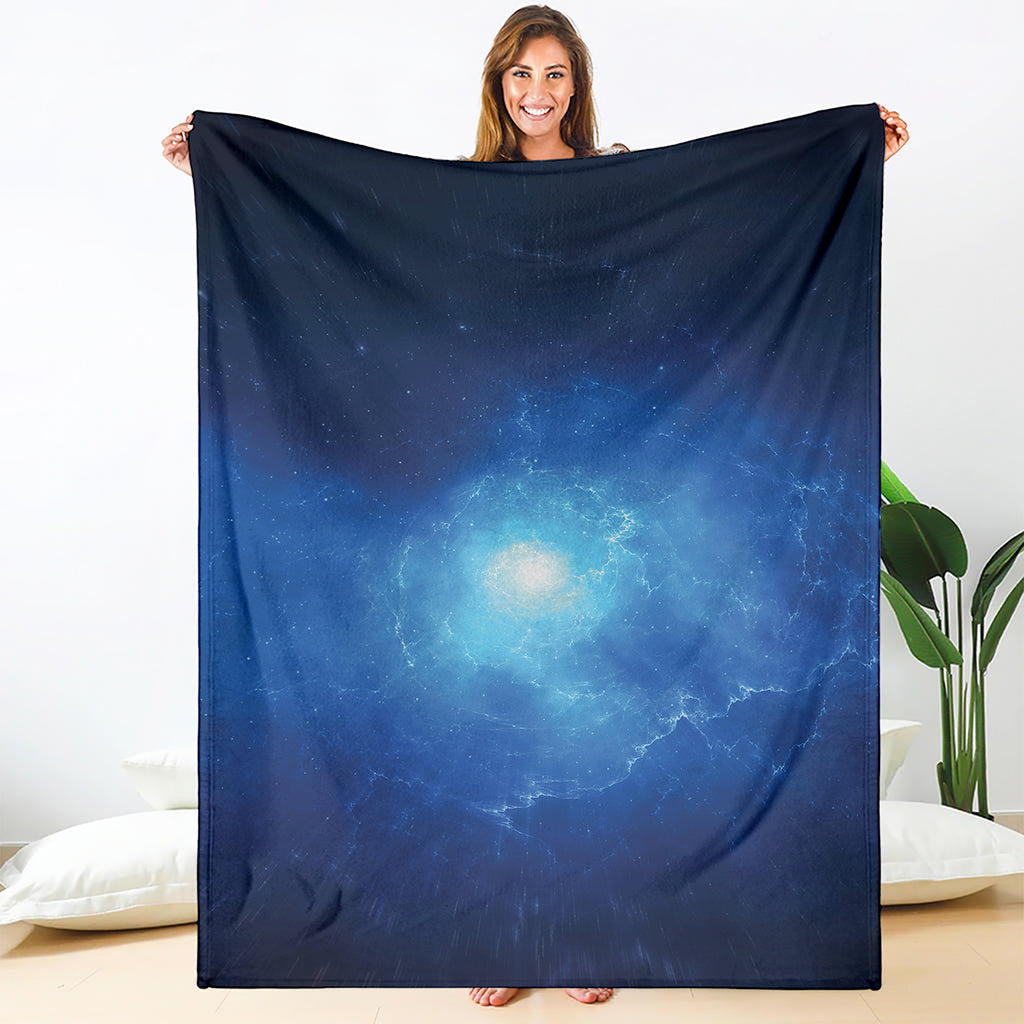 Light Blue Space Print Blanket