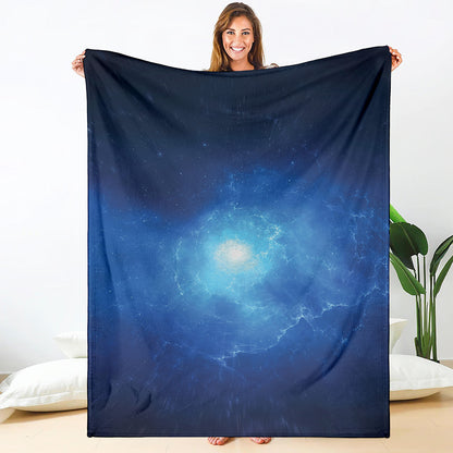 Light Blue Space Print Blanket