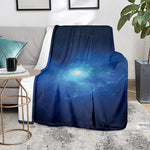 Light Blue Space Print Blanket