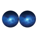 Light Blue Space Print Car Coasters