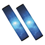 Light Blue Space Print Car Seat Belt Covers