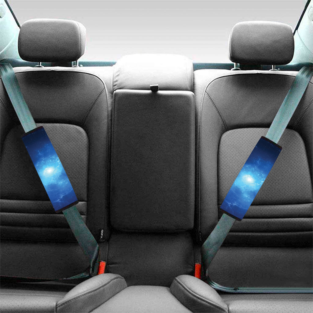 Light Blue Space Print Car Seat Belt Covers