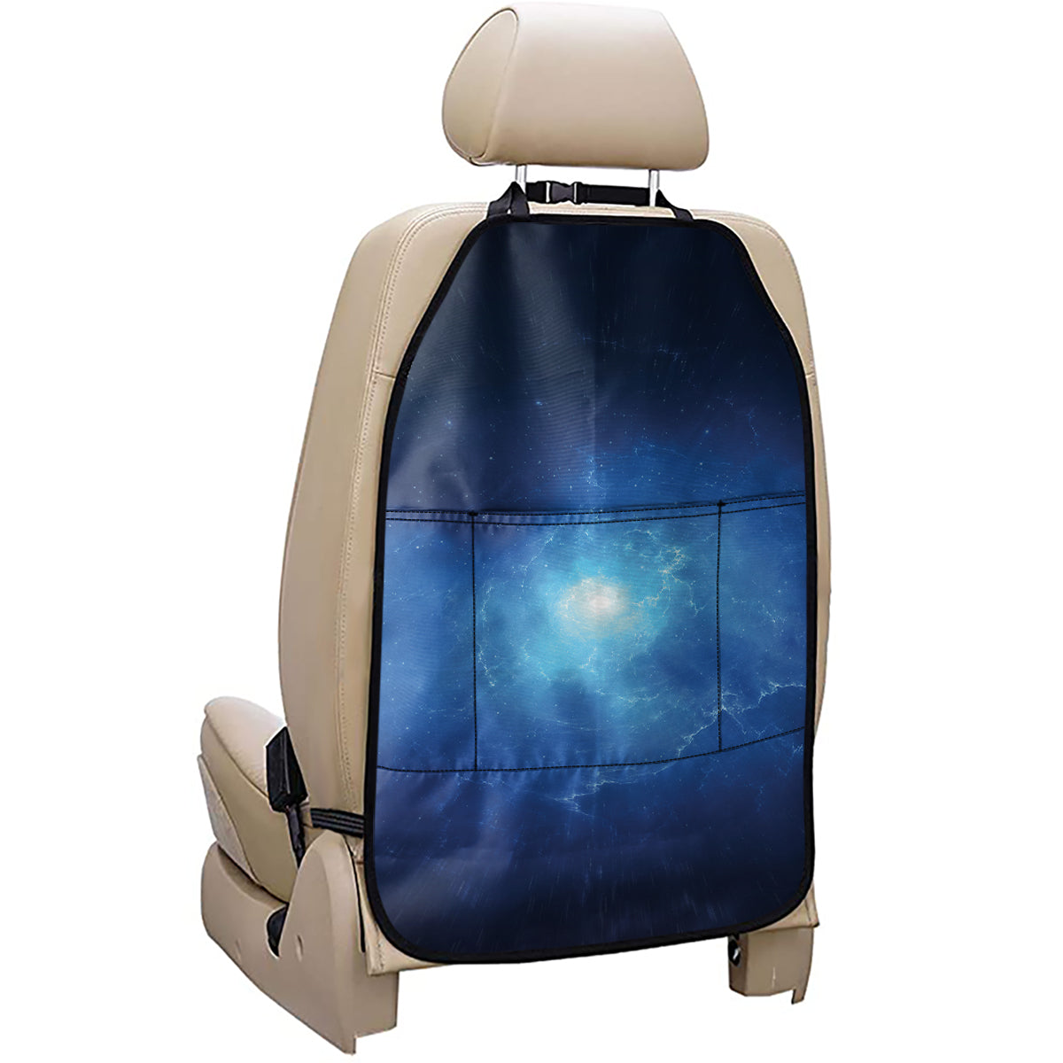 Light Blue Space Print Car Seat Organizers