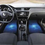 Light Blue Space Print Front and Back Car Floor Mats