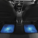 Light Blue Space Print Front and Back Car Floor Mats