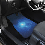 Light Blue Space Print Front and Back Car Floor Mats