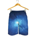 Light Blue Space Print Men's Shorts