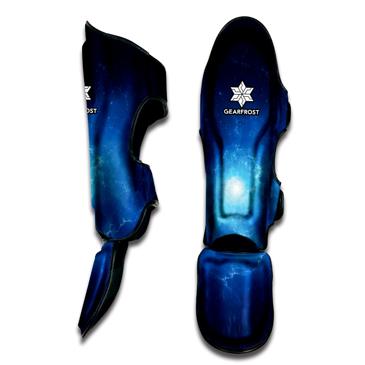 Light Blue Space Print Muay Thai Shin Guard