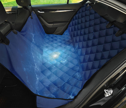 Light Blue Space Print Pet Car Back Seat Cover