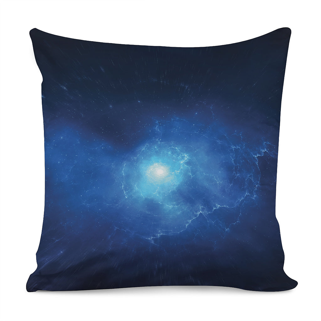 Light Blue Space Print Pillow Cover