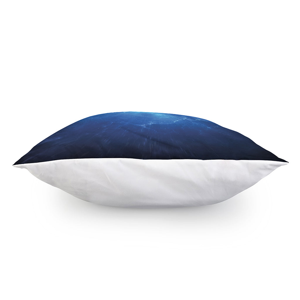 Light Blue Space Print Pillow Cover