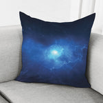 Light Blue Space Print Pillow Cover