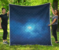 Light Blue Space Print Quilt