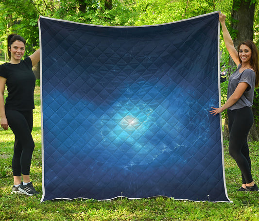 Light Blue Space Print Quilt