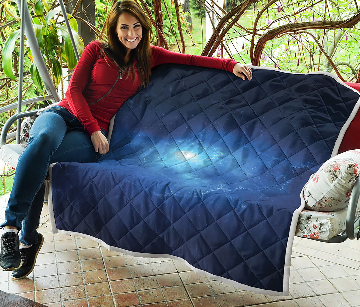 Light Blue Space Print Quilt