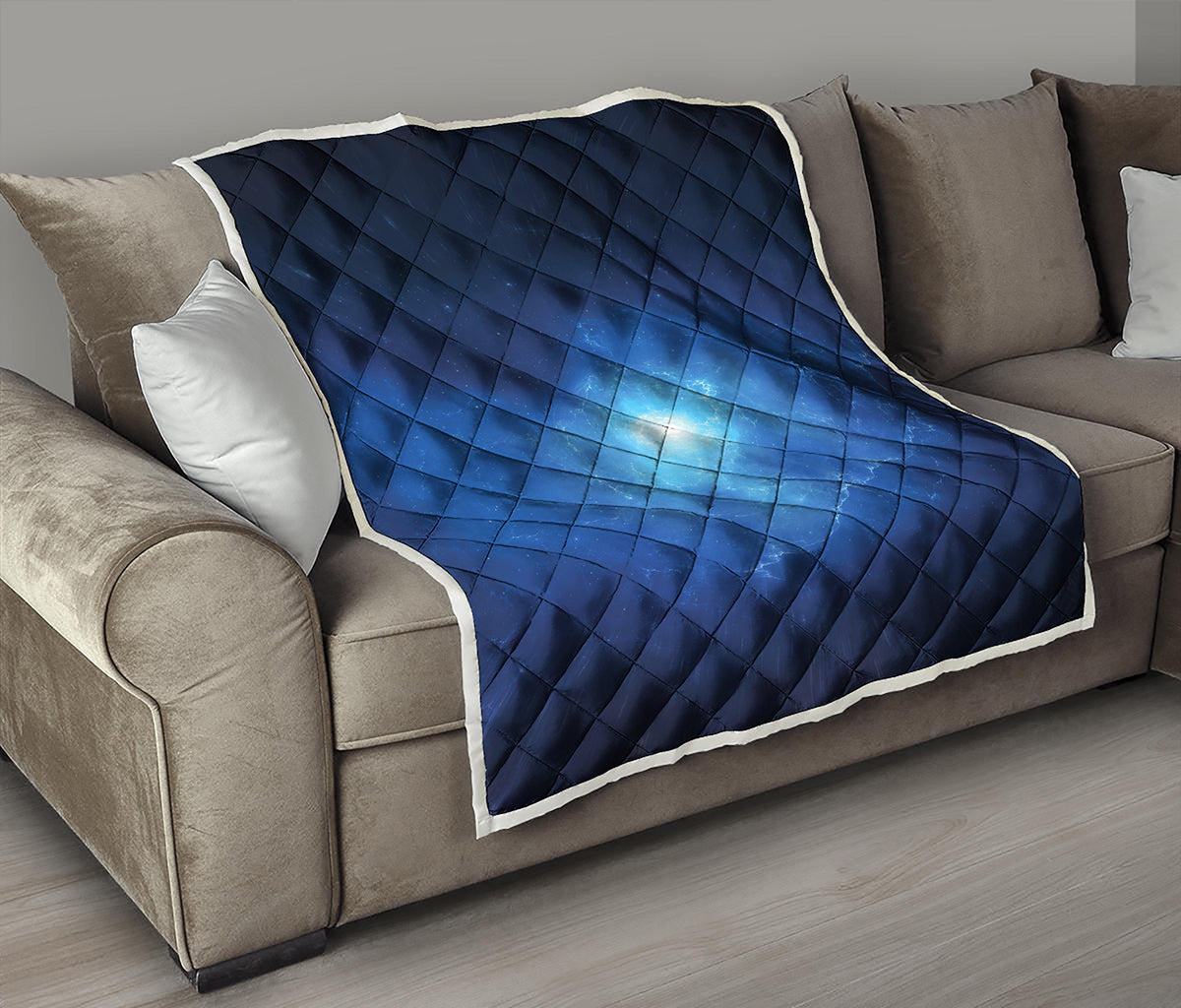 Light Blue Space Print Quilt