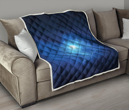 Light Blue Space Print Quilt