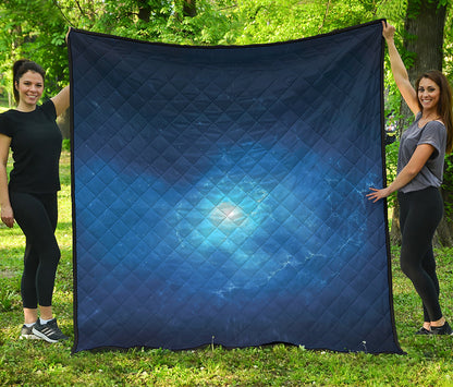 Light Blue Space Print Quilt