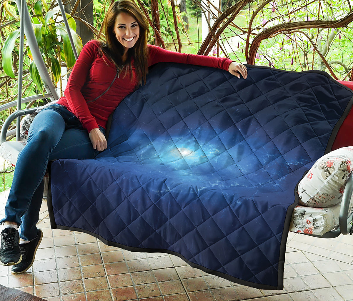 Light Blue Space Print Quilt