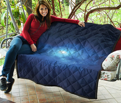 Light Blue Space Print Quilt
