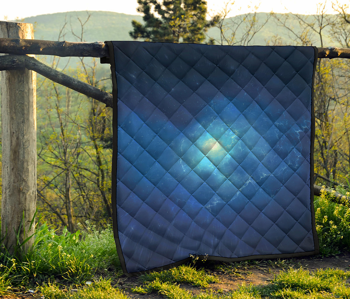 Light Blue Space Print Quilt