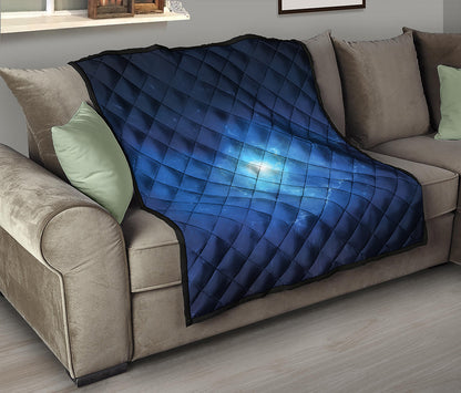 Light Blue Space Print Quilt