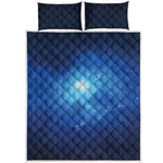Light Blue Space Print Quilt Bed Set