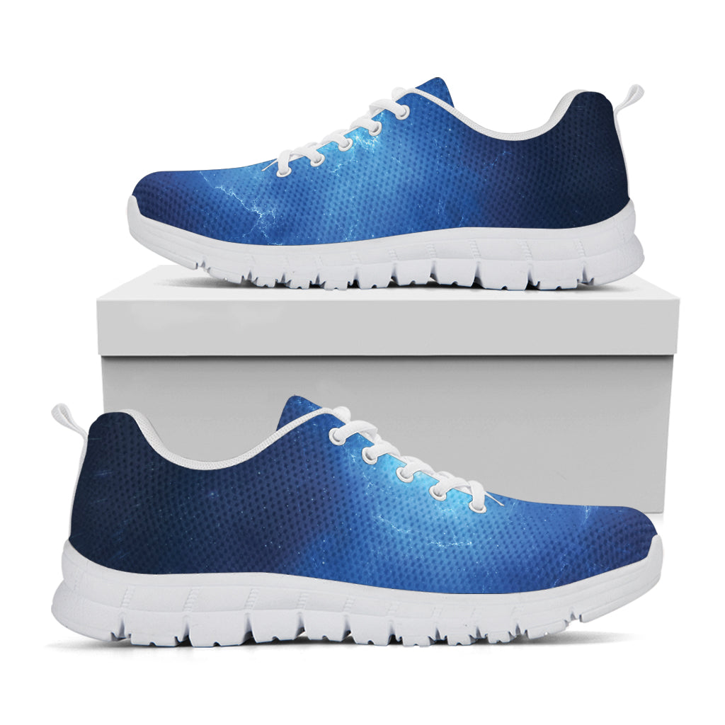 Light Blue Space Print White Sneakers