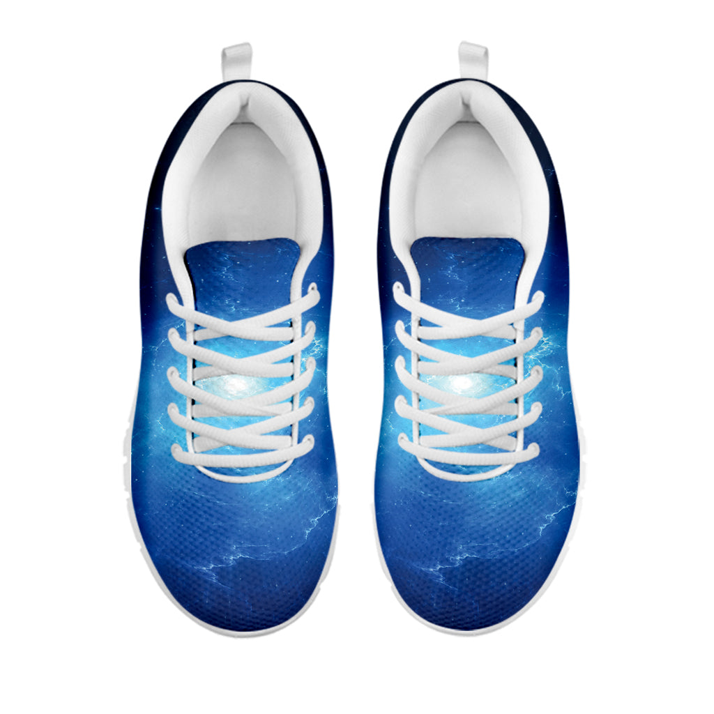 Light Blue Space Print White Sneakers