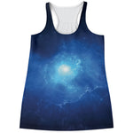 Light Blue Space Print Women's Racerback Tank Top