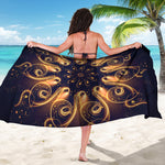 Light Fractal Print Beach Sarong Wrap