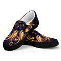 Light Fractal Print Black Slip On Sneakers