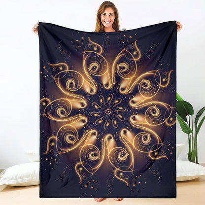 Light Fractal Print Blanket