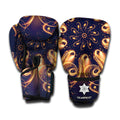 Light Fractal Print Boxing Gloves