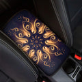 Light Fractal Print Car Center Console Cover