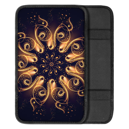 Light Fractal Print Car Center Console Cover