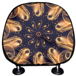 Light Fractal Print Car Headrest Covers